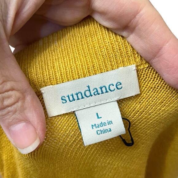 NEW Sundance Samantha V Neck Sweater Large Inside Out Look Boho Casual Cotton - Picture 6 of 9